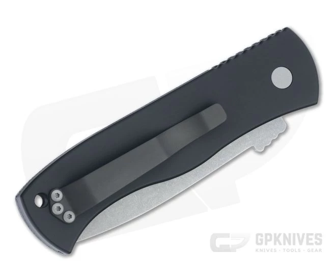 Protech Emerson CQC-7 Gray Tanto Black Crosscut G-carta Top Automatic Knife CQC7-M-07 - Image 2