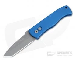 Protech Emerson CQC-7 Tanto Automatic Blasted 154CM Blue Folder E7T01-BLUE