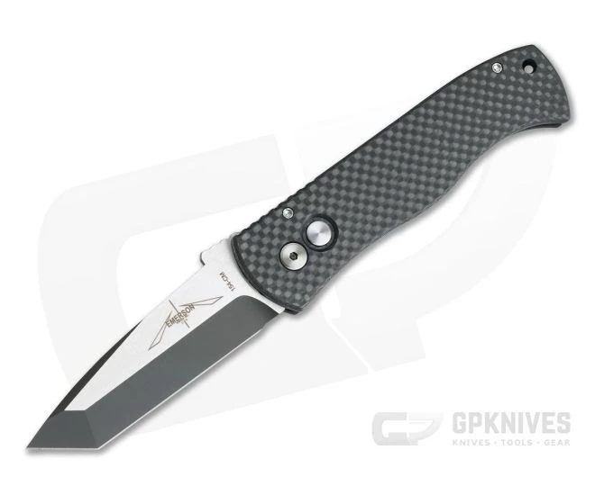 Protech Emerson CQC-7 Auto Two-Tone Tanto Carbon Fiber Top Automatic Knife E7T21