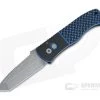 Protech Emerson CQC-7 Auto Acid Washed Tanto Black & Blue G10 Automatic Knife E7T34