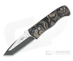 Protech Emerson CQC-7 Auto Two-Tone DLC Tanto Camo Burl G10 Top Automatic Knife E7T37