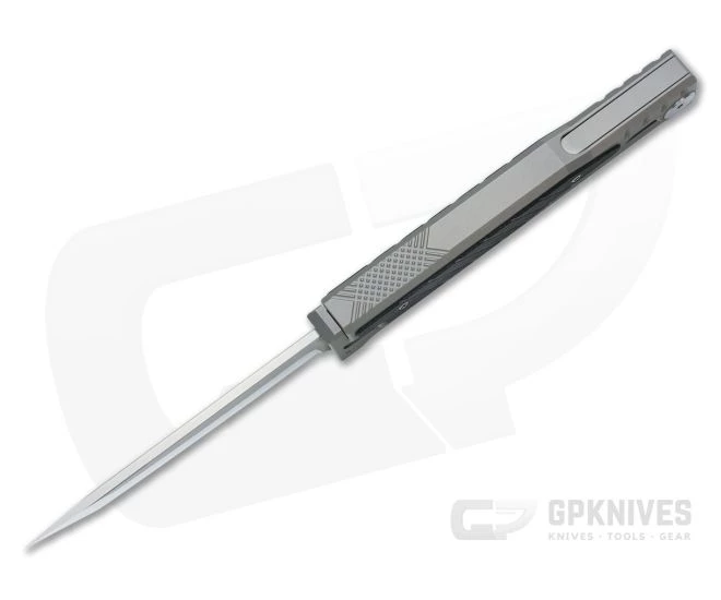 Reate EXO Exoskeleton Design Tanto Point Elmax Black G10 Manual OTF Knife - Image 3