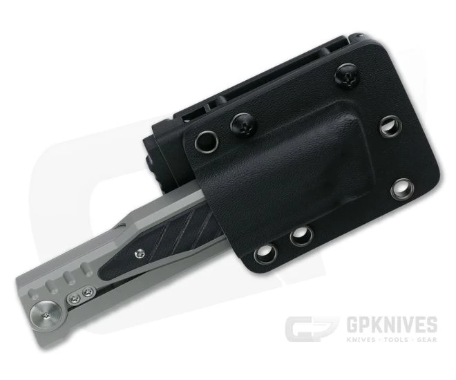 Reate EXO Exoskeleton Design Tanto Point Elmax Black G10 Manual OTF Knife - Image 4