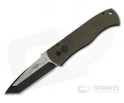 Protech Emerson GPK Exclusive CQC-7 Two-Tone DLC Tanto Smooth Green Micarta Top Automatic Knife GP-CQC7-T3