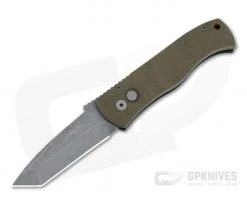 Protech Emerson GPK Exclusive CQC-7 Acid Wash Tanto Point Smooth Micarta Top Automatic Knife GP-CQC7-T1