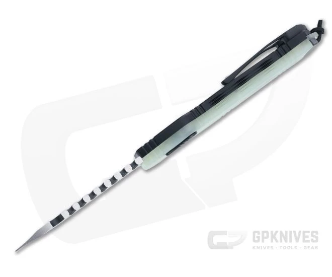 Heretic Hydra Tanto Two-Tone Black Elmax Jade G10 Top Single Action OTF Automatic Knife H006-10A-JADE - Image 3