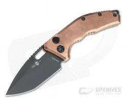 Heretic Knives Medusa Raw Copper DLC S35VN Tanto OTS Automatic Knife H011-6A-COPPER-01