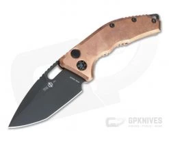 Heretic Knives Medusa Raw Copper DLC S35VN Tanto OTS Automatic Knife H011-6A-COPPER