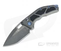 Heretic Knives Medusa Tanto Battle Worn DLC Elmax Ray Skin Inlaid Titanium Automatic Knife H011-6A-Ti/RAY