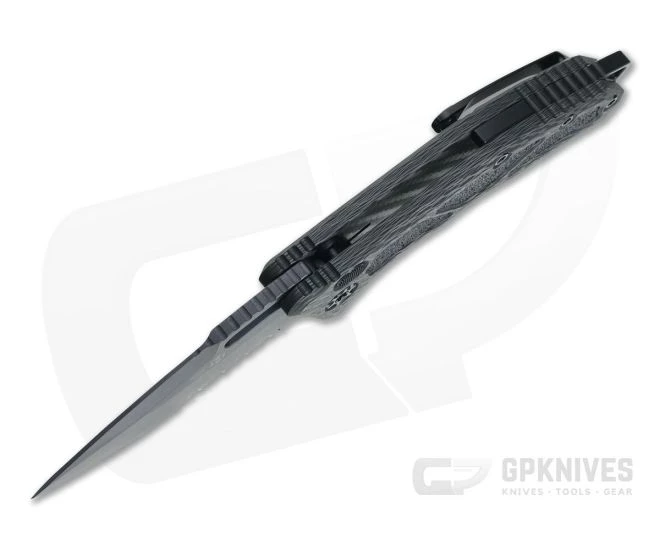 Heretic Knives Medusa Tanto OTS Automatic Serrated Black DLC S35VN Carbon Fiber H011-6B-CF - Image 3