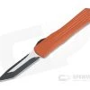 Heretic Knives Manticore-S Tanto Two-Tone Black Elmax Orange OTF Automatic H023-10A-ORANGE