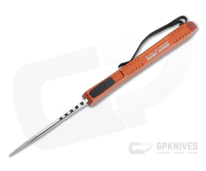 Heretic Knives Manticore-S Tanto Two-Tone Black Elmax Orange OTF Automatic H023-10A-ORANGE - Image 3