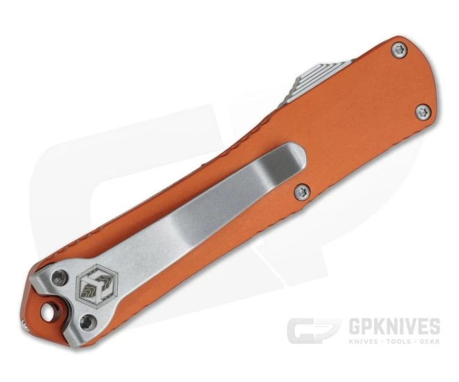 Heretic Knives Manticore-S Tanto Stonewashed S35VN Orange OTF Automatic H023-2A-ORG - Image 2