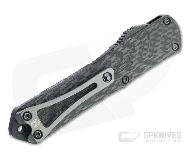 Heretic Knives Manticore-S Tanto DLC Elmax Twill Carbon Fiber OTF Automatic H023-6A-CF - Image 3