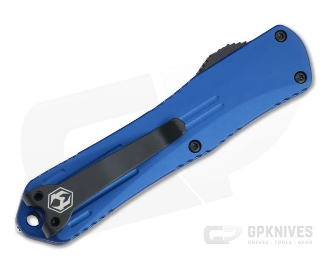 Heretic Knives Manticore-E Tanto Two-Tone Black Cerakote Elmax Blue EDC OTF Automatic H027-10A-BLU - Image 2