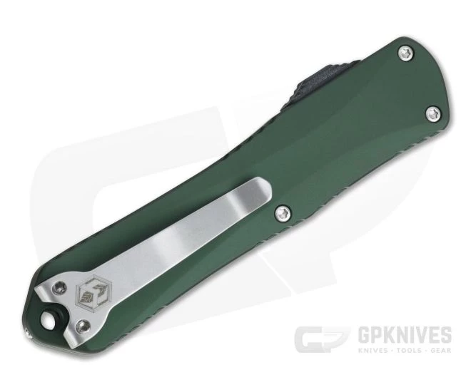 Heretic Knives Manticore-E Tanto Stonewashed S35VN Green EDC OTF Automatic H027-2A-GRN - Image 2