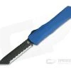 Heretic Knives Manticore-X Tanto Full Serrated Tumbled DLC Blue OTF Automatic H031-6C-BLUE
