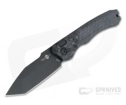 Heretic Knives Wraith Auto Tanto DLC Elmax Bolstered Integral Carbon Fiber Automatic H100-6A-CF