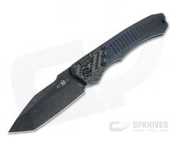 Heretic Knives Wraith Auto Tanto Battleworn Black Elmax Breakthrough Blue Integral Automatic H100-8A-BRKBLU