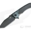 Heretic Knives Wraith Tanto DLC Elmax Chemtina Brass Integral Carbon Fiber Frame Lock Flipper H101-6A-CF/CHEM-01
