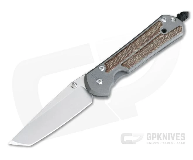 Chris Reeve Large Sebenza 21 Tanto Natural Canvas Micarta Inlays