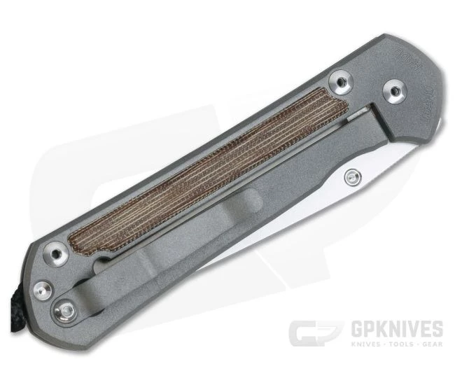 Chris Reeve Large Sebenza 21 Tanto Natural Canvas Micarta Inlays - Image 2