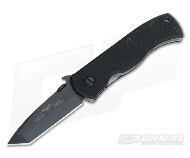 Emerson Mini CQC-7 Waved Black Plain Tanto Standoffs