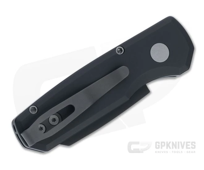 Protech Runt 5 Reverse Tanto Black DLC 20CV Smooth Black Aluminum Automatic R5203 - Image 2