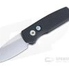 Protech Runt 5 Reverse Tanto Hand Ground Mirror CPM-20CV Black Textured Aluminum Automatic R5208