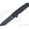 Kizer Vanguard Lan Tanto Black N690 Grid Milled Black G10 Liner Lock Flipper V4577N1