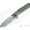 WE Knives Arsenal Ostap Hel Gray Stonewashed 20CV OD Green G10 Frame Lock Flipper WE20073-1